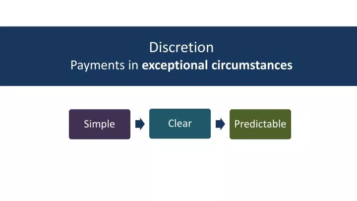 discretion payments in exceptional circumstances