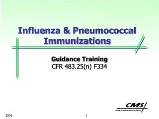 Influenza &amp; Pneumococcal Immunizations