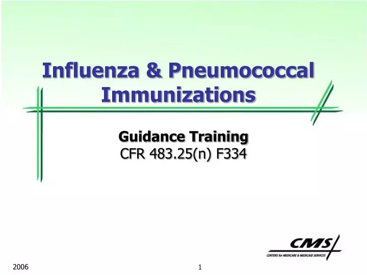 influenza pneumococcal immunizations