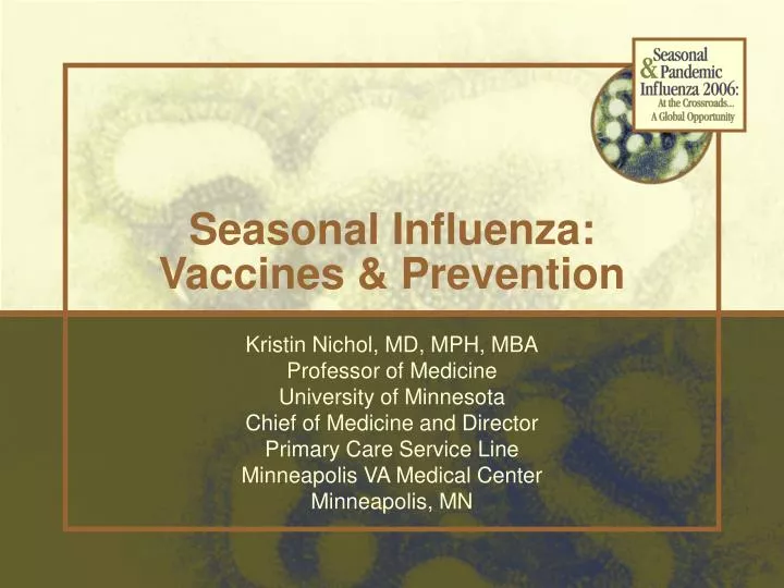 seasonal influenza vaccines prevention
