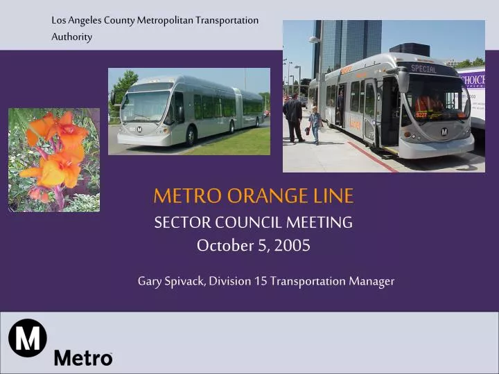 metro orange line sector council meeting october 5 2005