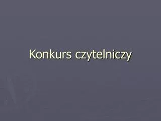 konkurs czytelniczy