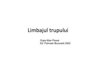 limbajul trupului