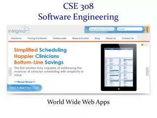 CSE 308 Software Engineering