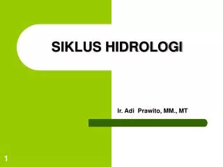 siklus hidrologi
