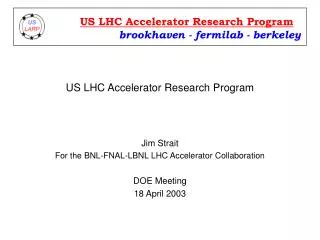 US LHC Accelerator Research Program