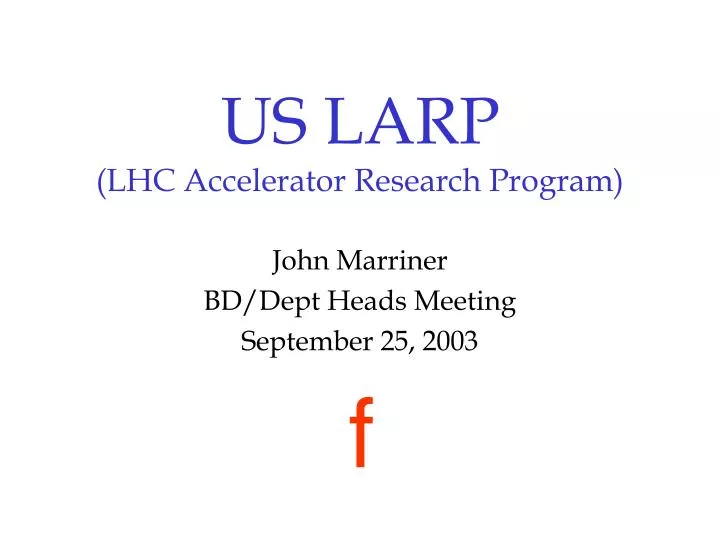 us larp lhc accelerator research program
