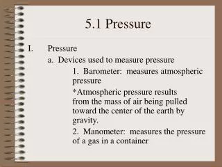 5.1 Pressure