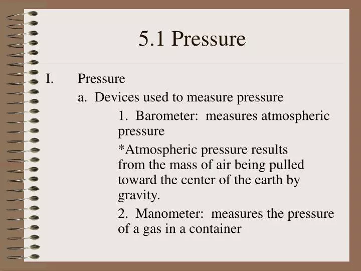 5 1 pressure