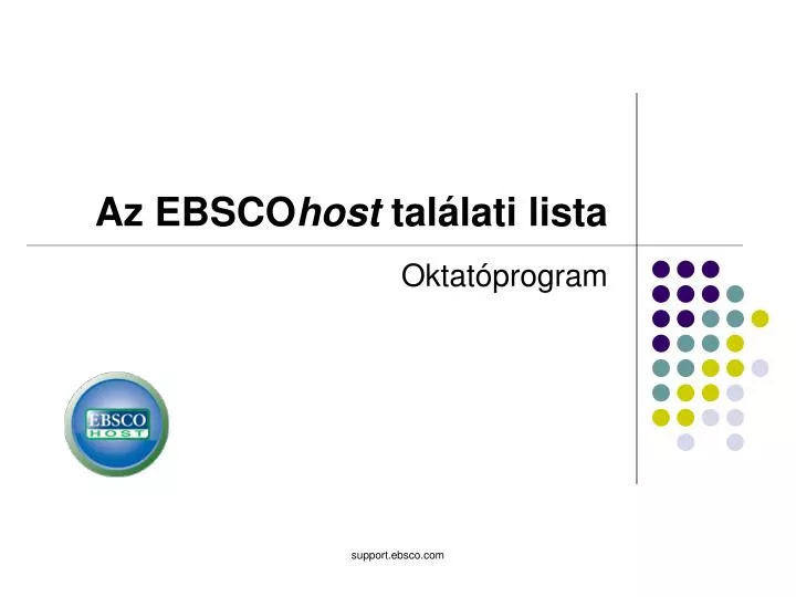 az ebsco host tal lati lista