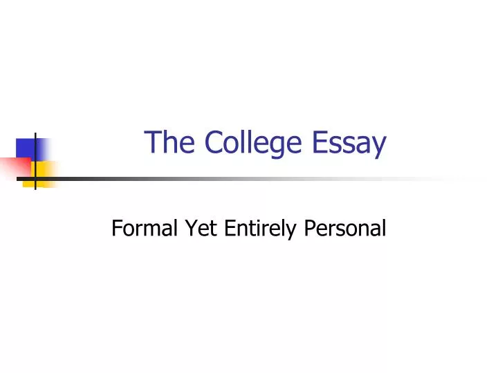 the college essay