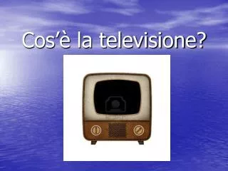 cos la televisione