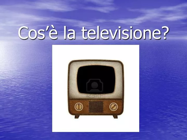 cos la televisione