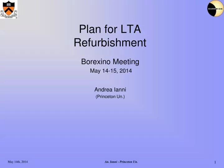 plan for lta refurbishment