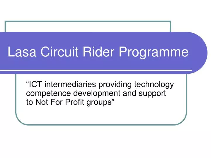 lasa circuit rider programme
