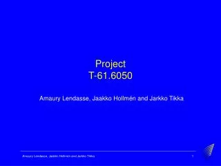Project T-61.6050