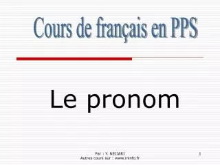 le pronom