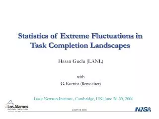 Statistics of Extreme Fluctuations in Task Completion Landscapes