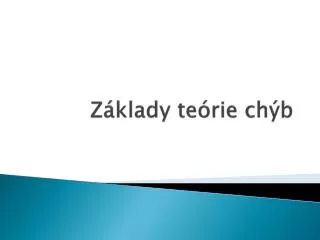 z klady te rie ch b