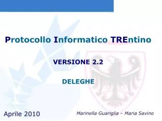 p rotocollo i nformatico tre ntino