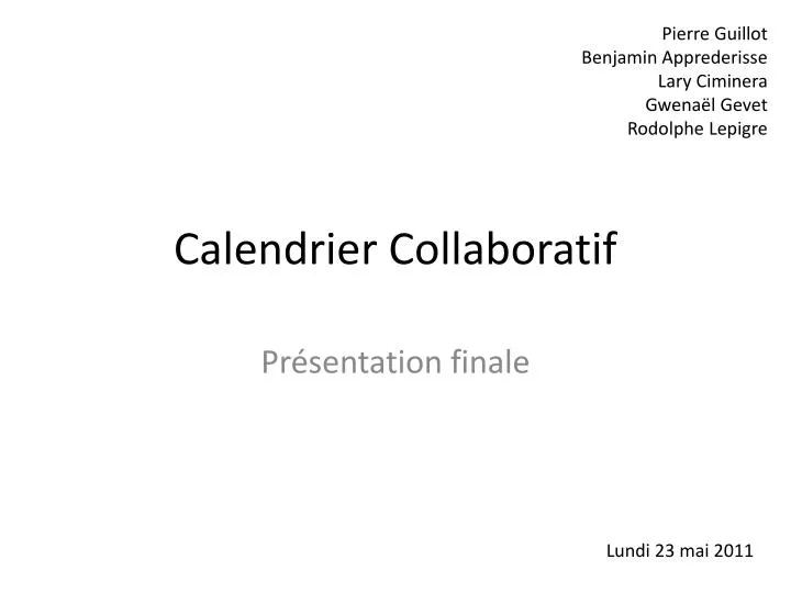 calendrier collaboratif