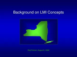 Background on LMI Concepts