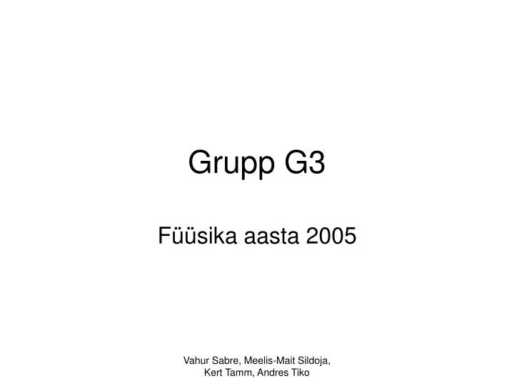 grupp g3