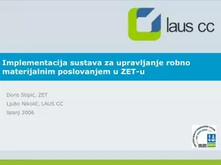 implementacija sustava za upravljanje robno materijalnim poslovanjem u zet u