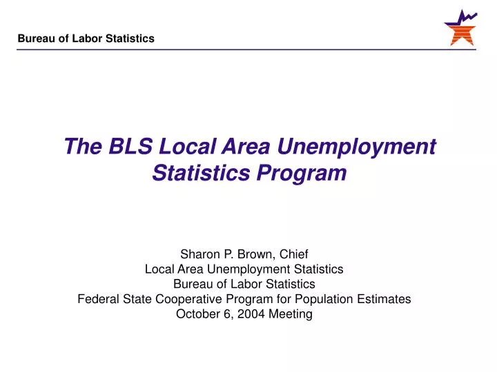 the bls local area unemployment statistics program