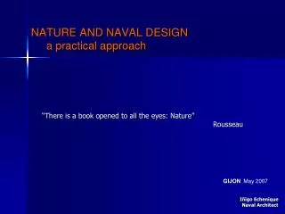 NATURE AND NAVAL DESIGN a practical approach