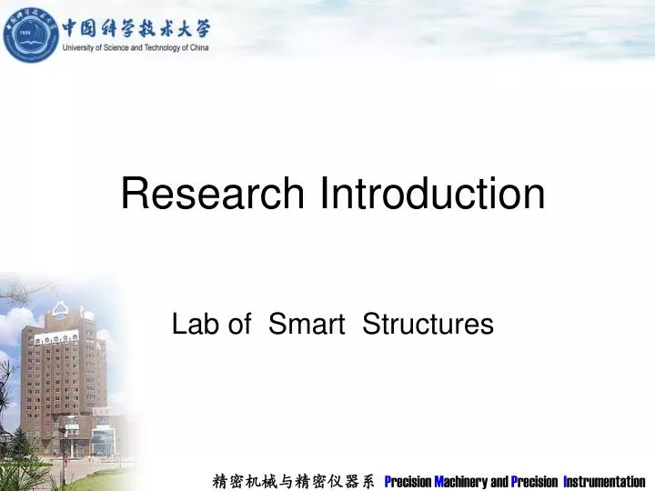 research introduction lab of smart structures