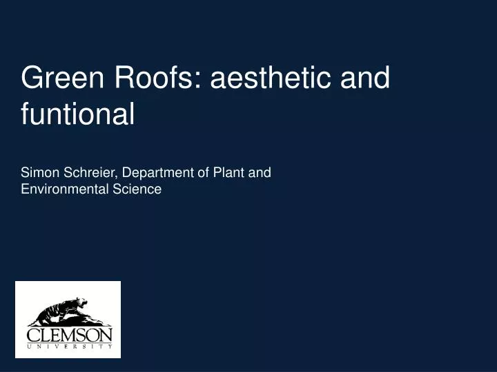 green roofs aesthetic and funtional