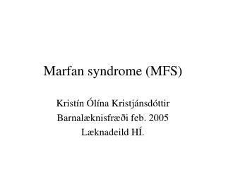 marfan syndrome mfs