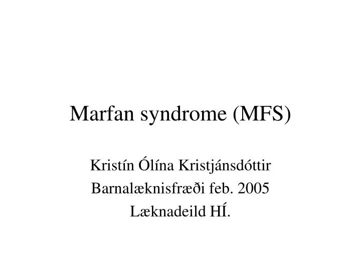 marfan syndrome mfs