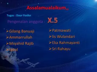 assalamualaikum