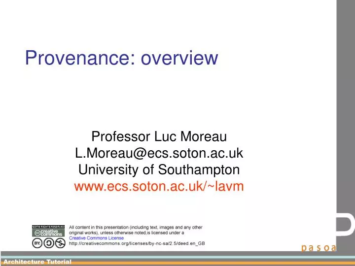 provenance overview