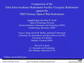 Comparison of the Total Solar Irradiance Radiometer Facility Cryogenic Radiometer against the