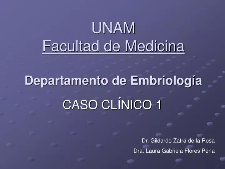 unam facultad de medicina departamento de embriolog a