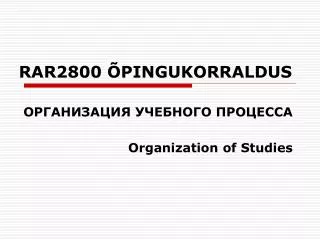 rar2800 pingukorraldus