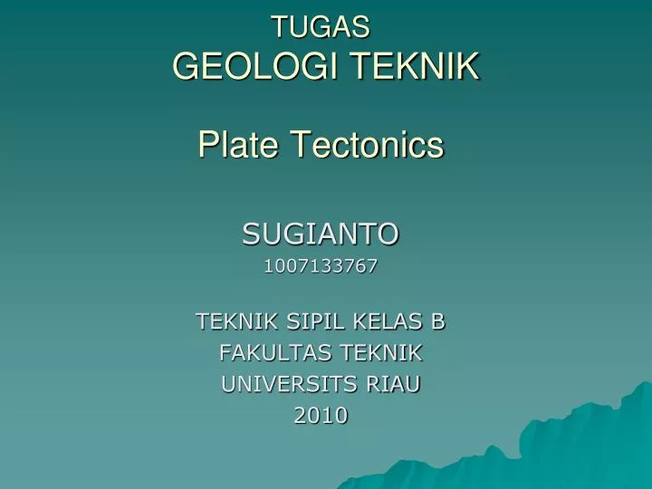 tugas geologi teknik plate tectonics