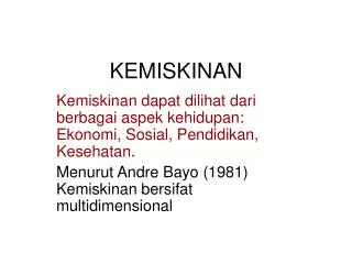 kemiskinan