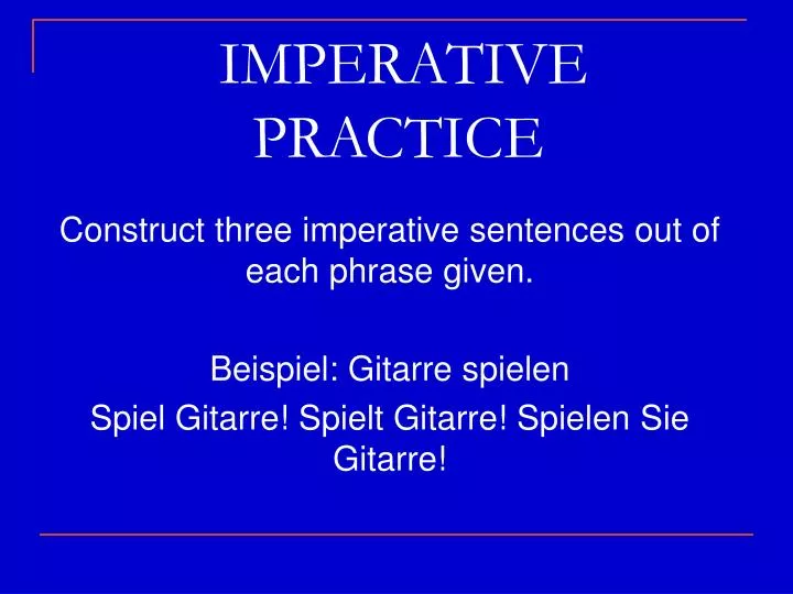 imperative practice