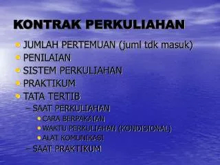 kontrak perkuliahan