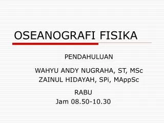 oseanografi fisika