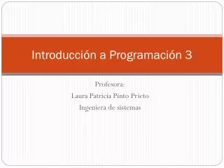 introducci n a programaci n 3