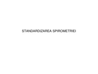 standardizarea spirometriei