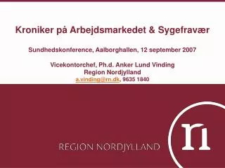 kroniker p arbejdsmarkedet sygefrav r