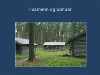 husmenn og b nder