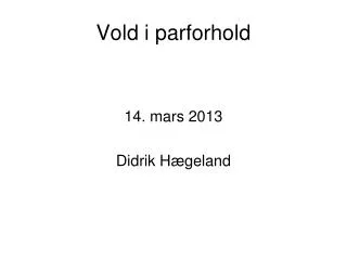 vold i parforhold