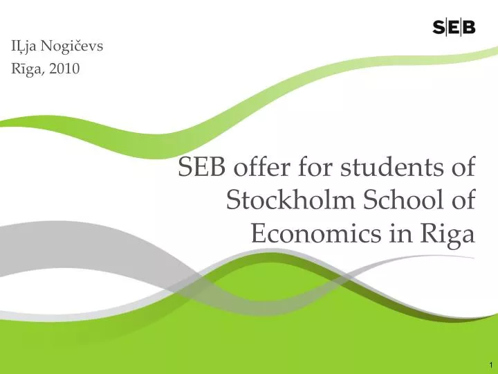 seb offer for students of stockholm school of economics in riga